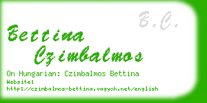 bettina czimbalmos business card